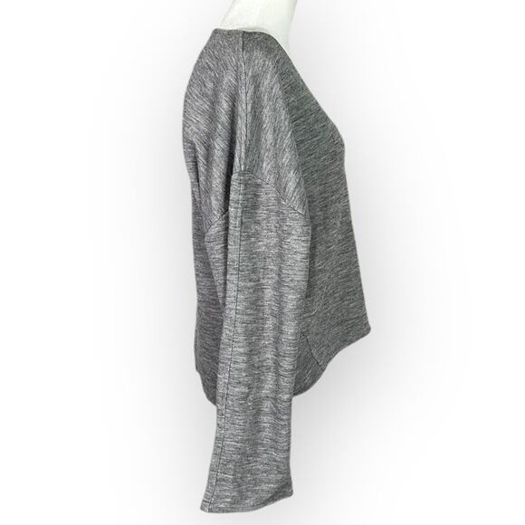 Zara Pullover Sweater Women's Small Gray V-Neck Long Sleeve Ovversized NWT - Picture 4 of 8